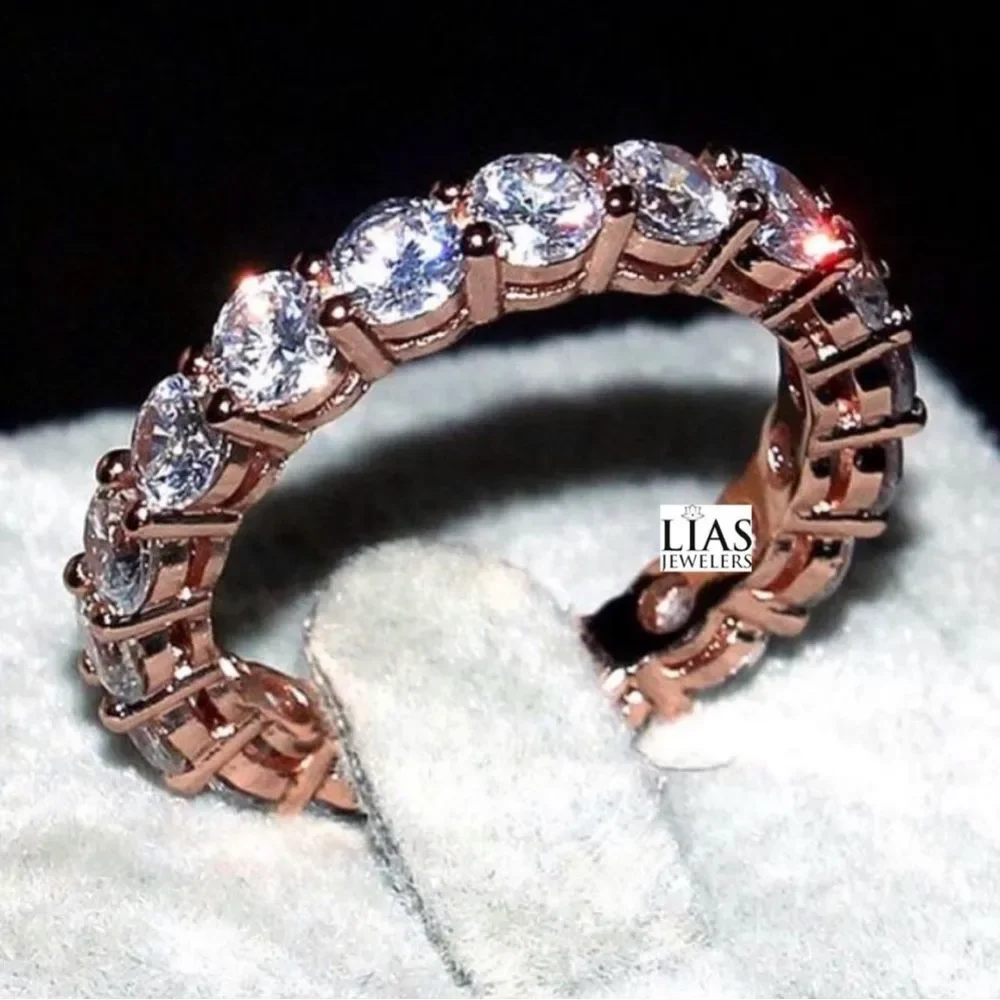 Brand New 18k Rose Gold Wedding Ring, Wedding Band, Eternity Wedding Band